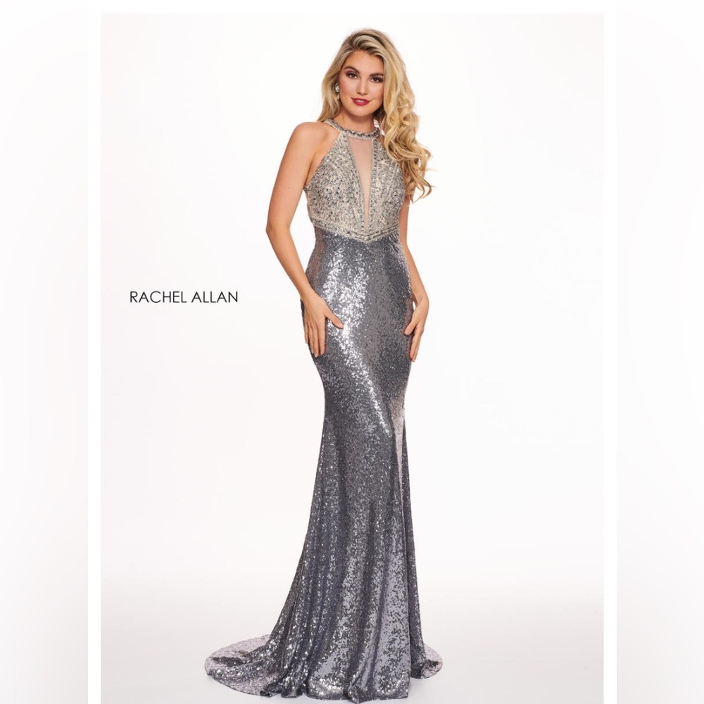 NWOT Rachel Allan Prom 6630 - Sz 4 - Metallic - Evening Dress